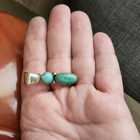 Gorgeous NWOT Native American Navajo Turquoise and Sterling Pendant 🩵🎁 - Picture 7 of 9